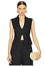 view 1 of 4 Antibes Sleeveless Wrap Shirt in Black