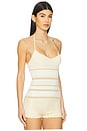 view 2 of 4 Citara Halter Top in Butter Stripe