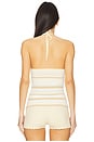 view 3 of 4 Citara Halter Top in Butter Stripe