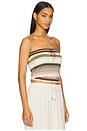view 2 of 4 Arlette Strapless Top in Meleu Stripe Multi