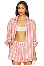 view 1 of 5 Capri Shirt in Cherry Stripe
