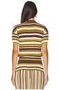 view 3 of 4 Sable Polo Shirt in Espresso Pine Stripe