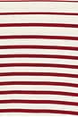 view 5 of 5 Harlow Oversized Polo in Scandi Stripe Red Cream