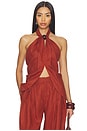 view 1 of 4 Biba Halter Top in Terracotta