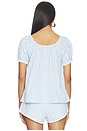 view 3 of 5 Lonny Top in Paloma Check Light Blue White