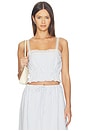 view 1 of 5 Venta Top in Carmen Stripe Light Blue White