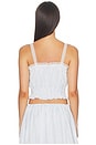 view 3 of 5 Venta Top in Carmen Stripe Light Blue White