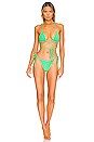 view 4 of 4 Marzia Bikini Top in Plain Green