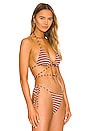 view 2 of 4 HAUT DE MAILLOT DE BAIN MARZIA in Chocolate Stripe