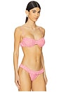 view 2 of 5 Esterel Bikini Top in Gingham Red