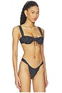 view 2 of 4 HAUT DE MAILLOT DE BAIN DINARD in Lola Polka Dot Black & Cream