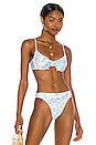 view 1 of 4 Sariska Bikini Top in Faye Paisley Print Powder Blue