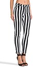 view 2 of 7 Electric Skinny Jeans in Black & White Stripe