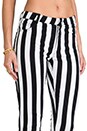 view 5 of 7 Electric Skinny Jeans in Black & White Stripe