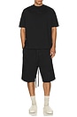 view 5 of 5 Basketball Jersey Shorts in Jet Black & Cloud White