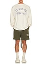 view 5 of 5 Fleece Soccer Short in Military