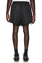 view 3 of 5 Checkered Gym Short in Vintage Black