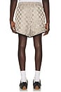 view 3 of 5 Checkered Gym Short in Seal