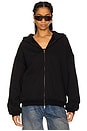 view 3 of 5 Heavy Fleece Fullzip Hoodie in Black