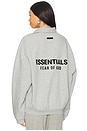 view 1 of 5 Fleece Polo in Light Heather Gray