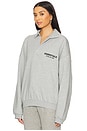 view 3 of 5 Fleece Polo in Light Heather Gray