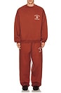 view 5 of 5 FLEECE 크루넥 in Crimson