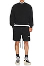 view 5 of 5 Classic Fit Fleece Crew Neck Sweatshirt in Jet Black
