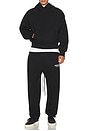view 5 of 5 Classic Fit Fleece Hoodie in Jet Black