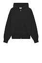 view 2 of 5 Classic Fit Fleece Zip Up Hoodie in Jet Black