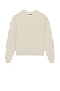 view 2 of 5 Waffle Long Sleeve Crew Neck Sweatshirt in Heather Stone