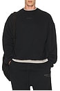 view 4 of 5 Modern Fit Fleece Crewneck in Jet Black