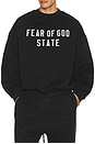 view 1 of 5 90's Fit Fleece Crew Neck Sweatshirt in Jet Black