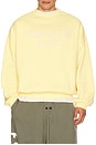 view 4 of 5 90's Fit Fleece Crew Neck Sweatshirt in Garden Yellow