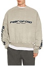 view 1 of 6 Cropped Relaxed Sweatshirt in Smoke Grey
