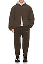 view 5 of 5 Military Nylon Hooded Bomber in Brown