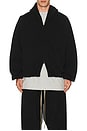 view 4 of 5 Brushed Hooded Bomber in Black