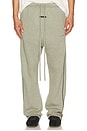 view 1 of 6 Relaxed Fleece Sweatpant With Piping in Concrete Heather & Black