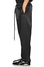 view 2 of 6 Bonded Satin Relaxed Track Pant in Jet Black