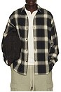 view 1 of 4 CAMISA BUTTON in Iron Grey Plaid