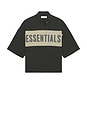view 4 of 4 Panelled Crop Polo in Iron Grey Heather & Seal Heather