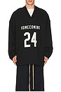 view 4 of 5 Heavy Fleece Hockey Jersey in Black