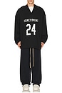 view 5 of 5 Heavy Fleece Hockey Jersey in Black