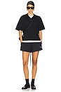 view 5 of 6 Drawstring Mini Short in Black