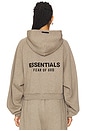 view 3 of 5 Cropped Hoodie in Heather Gray