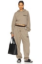 view 4 of 5 Cropped Hoodie in Heather Gray