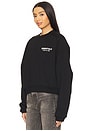 view 3 of 6 Cropped Crewneck Sweatshirt in Black