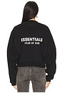 view 4 of 6 Cropped Crewneck Sweatshirt in Black