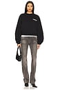view 5 of 6 Cropped Crewneck Sweatshirt in Black