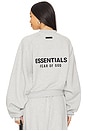 view 1 of 6 Cropped Crewneck Sweatshirt in Light Heather Gray