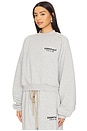 view 3 of 6 Cropped Crewneck Sweatshirt in Light Heather Gray